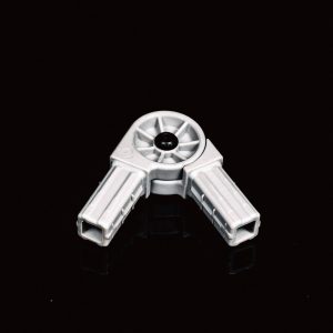 Square Adjustable Connector 2-Way 25mm Grey